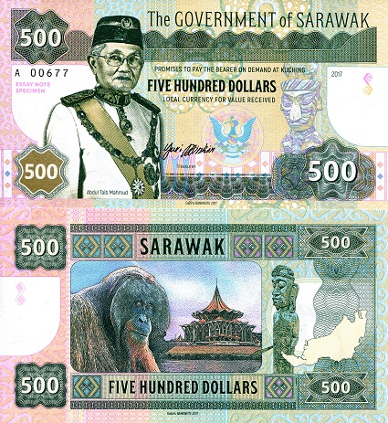 Sarawak Dollar fun notes