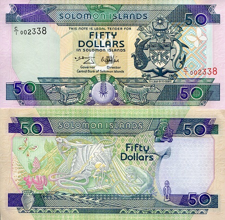Solomon Islands Dollars banknotes