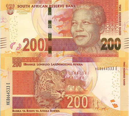 South Africa 200 Rand Pick Number: 142b UNC Banknote
