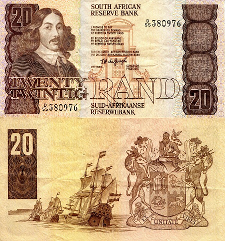 South Africa 20 Rand Pick Number: 121a VF (see large scan) Banknote