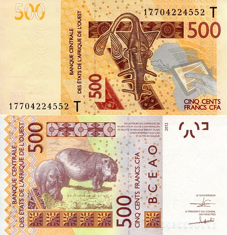 Togo 500 Francs Pick Number: 819T (new) UNC Banknote