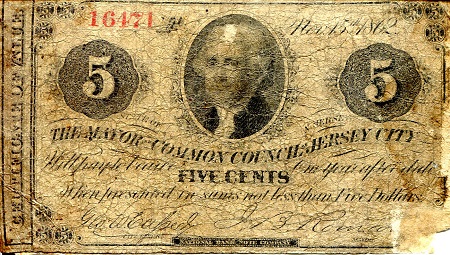 USA - Local Currency and Scrip 5 Cents Pick Number: NP See Scan (ungraded) Banknote