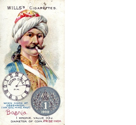 Bosnia Wills Cigarette Card Fair (stain on back)