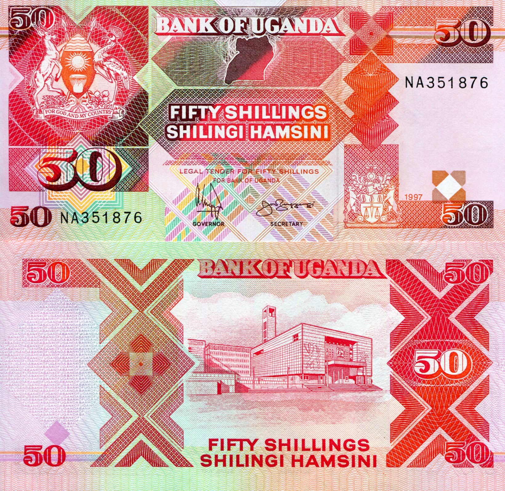 Uganda 50 Shillings UNC pick #: 30f